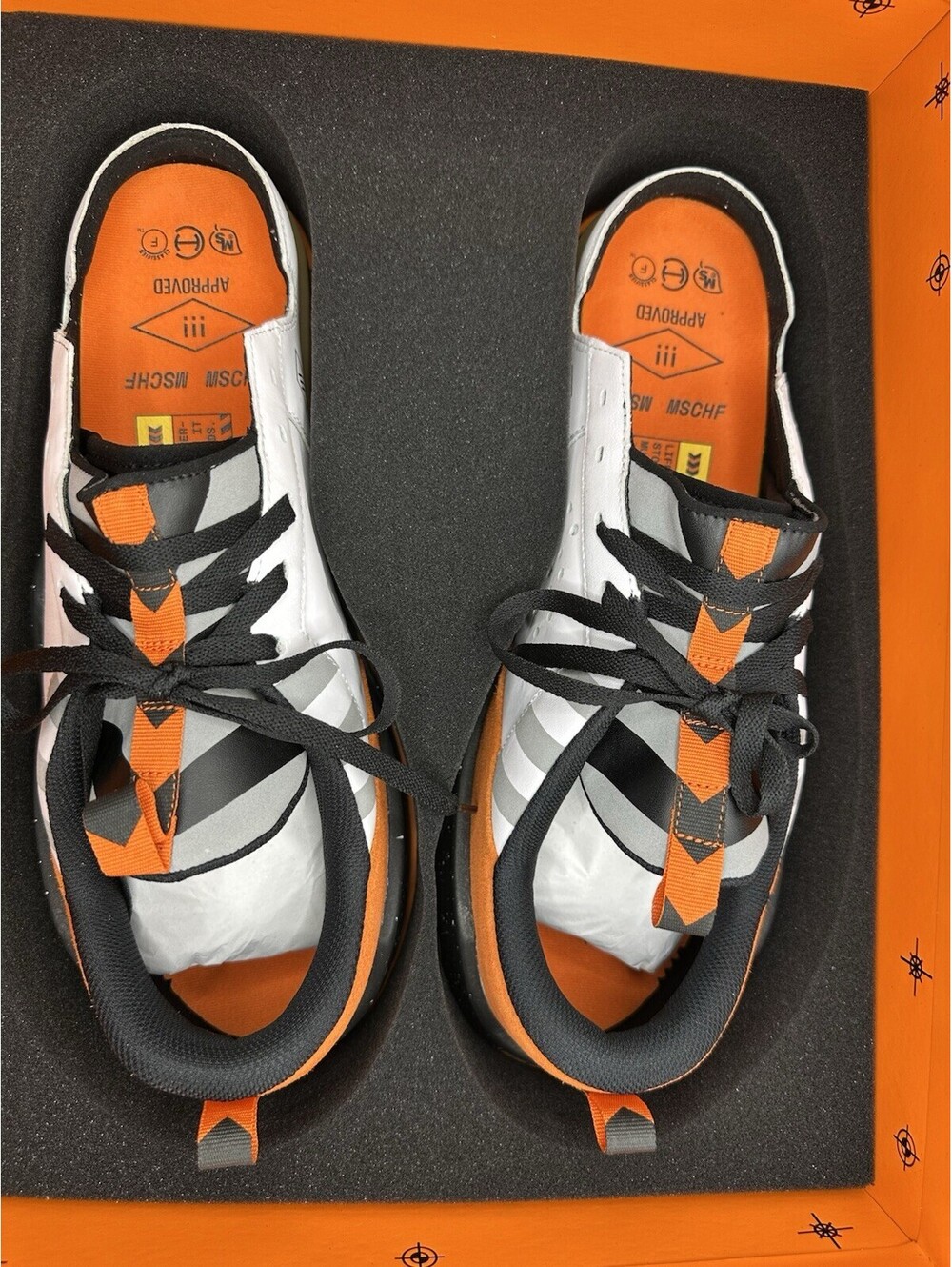 MSCHF BWD Backward Shoe MSCHF-004 Size 13 White Orange New In Box Authentic Real